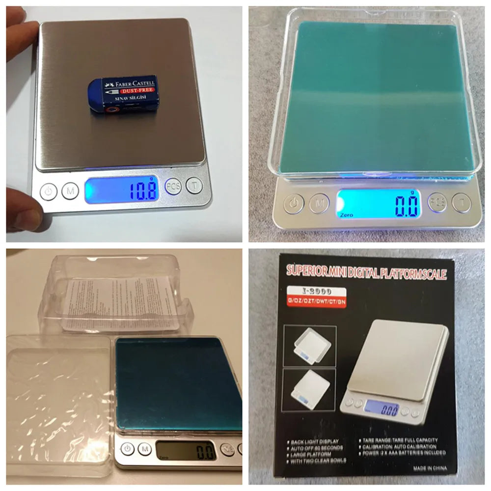 0.1g Digital Kitchen Scale Jewelry Gold Balance Weight Gram LCD Pocket Weighting Electronic Scales