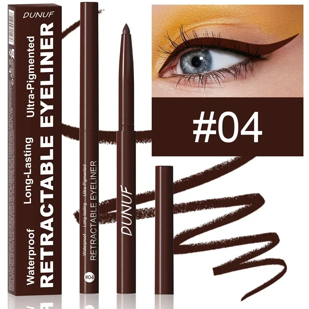 DUNUF Eyeliner Pencil Smooth Waterproof Eyeliner Gel Long-lasting Blue Black Brown Soft Easy Wearing Eyeliner Pen New
