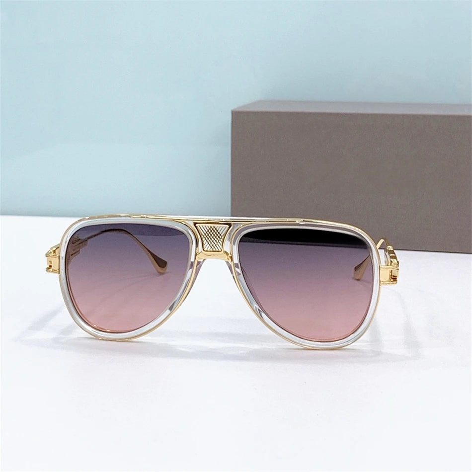 Lentes de sol hombre Alloy Vintage Men's Sunglasses GRAND-DECADE Fashion sun glasses DTS 460 man Stylish women's Sunglasses