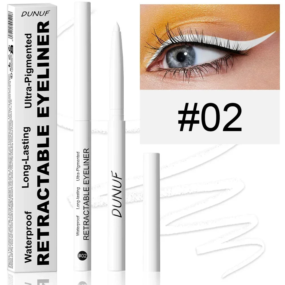 DUNUF Eyeliner Pencil Smooth Waterproof Eyeliner Gel Long-lasting Blue Black Brown Soft Easy Wearing Eyeliner Pen New