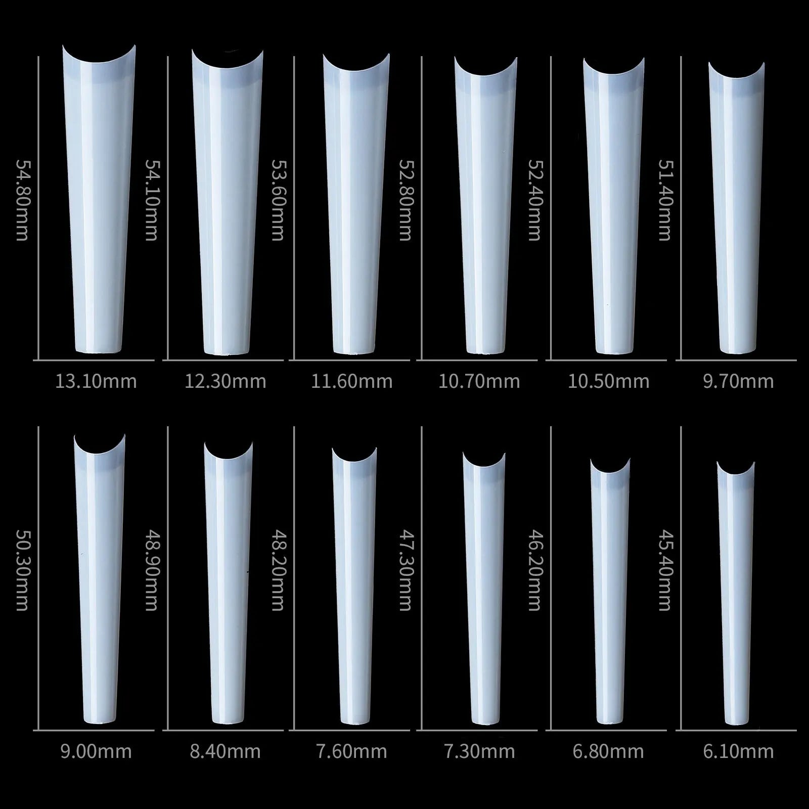 3XL Tapered Square Clear Full Cover Nail Tip 120PC Press On Nails False Artificial Tip  XXXL Extra Long Square Straight Nail Tip