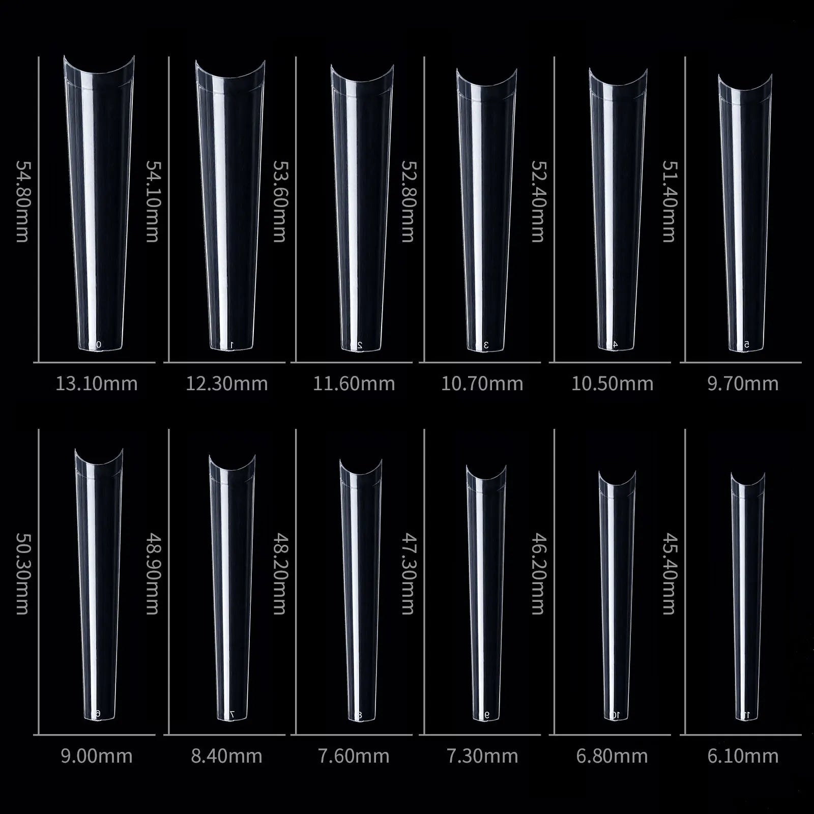 3XL Tapered Square Clear Full Cover Nail Tip 120PC Press On Nails False Artificial Tip  XXXL Extra Long Square Straight Nail Tip