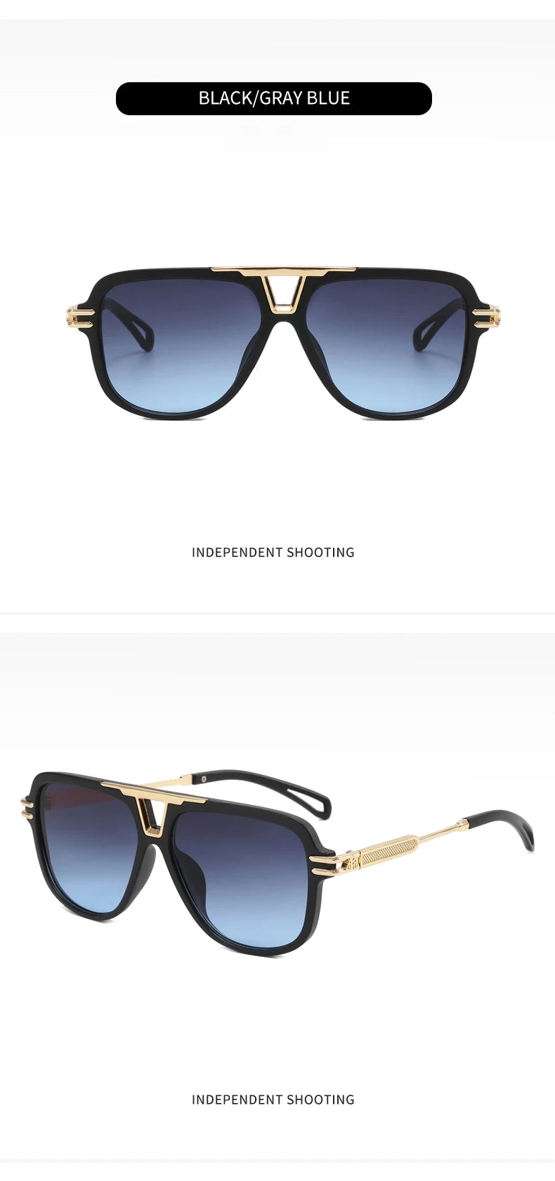 2024 New Driving Sunglasses Metal Double Beam Sunglasses Fashion Trend Luxury Brand lentes de sol para hombre