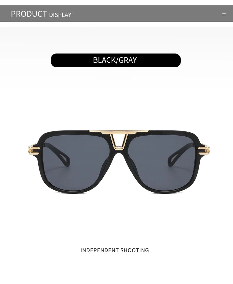 2024 New Driving Sunglasses Metal Double Beam Sunglasses Fashion Trend Luxury Brand lentes de sol para hombre