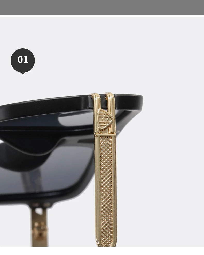 2024 New Driving Sunglasses Metal Double Beam Sunglasses Fashion Trend Luxury Brand lentes de sol para hombre